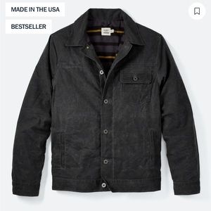 Flint and Tinder L Flannel-Lined Waxed Trucker Jacket